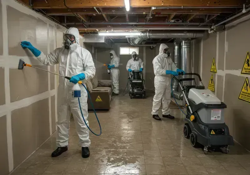 Basement Moisture Removal and Structural Drying process in Bellwood, IL